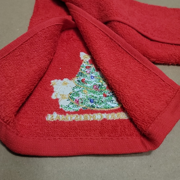 Embroidery hand towels Merry Christmas - Picture 3 of 3